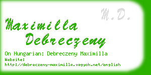 maximilla debreczeny business card